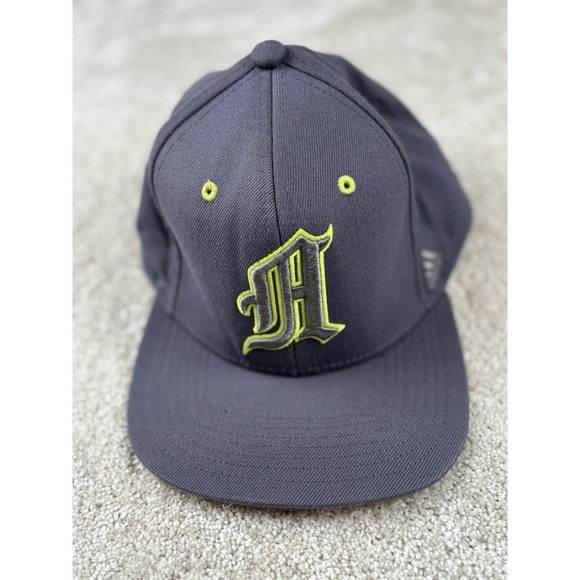 adidas Other - Adidas Old English Embroidered Letter A Neon Gray SnapBack Hat